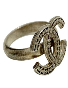 Bague CHANEL CC argent