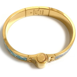 Bracelet HERMES doré et émail