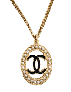 Collier CC doré CHANEL