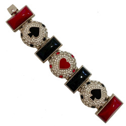 CHRISTIAN DIOR spade and heart vintage bracelet