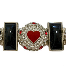 Bracelet CHRISTIAN DIOR pique et coeur strass