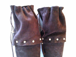 Bottes PACIOTTI à talons an veau velours marron 