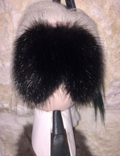 FENDI Karlito key ring in mink and fox fur