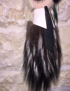 FENDI Karlito key ring in mink and fox fur