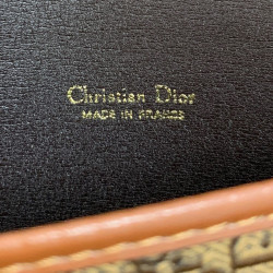 Couverture de répertoire CHRISTIAN DIOR cuir marron Vintage