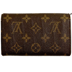 Portefeuille LOUIS VUITTON marron occasion en toile monogram