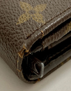 Portefeuille LOUIS VUITTON marron occasion en toile monogram