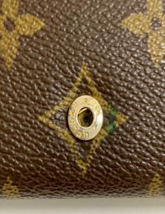 Portefeuille LOUIS VUITTON marron occasion en toile monogram