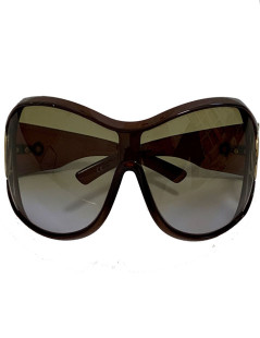 Lunettes de soleil GUCCI marron en plastique