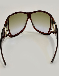 Lunettes de soleil GUCCI marron en plastique