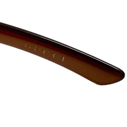 Lunettes de soleil GUCCI marron en plastique