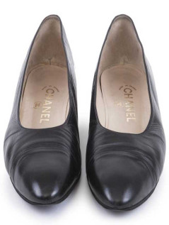 Ballerines CHANEL T 39.5 cuir d'agneau noir