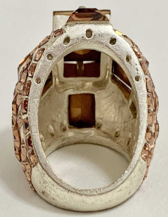 Bague Jean-Paul GAULTIER strass ambre