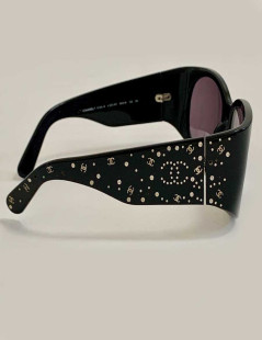 CHANEL CC rhinestones sunglases