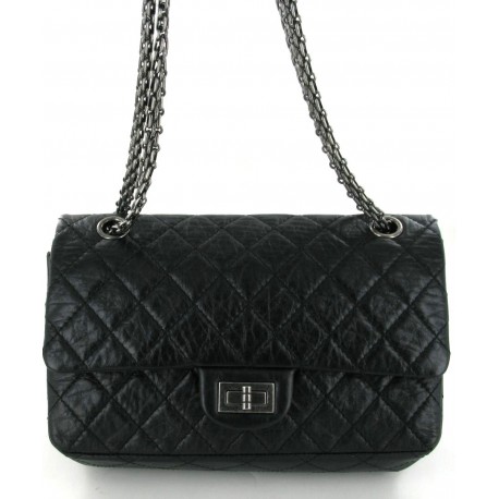 Sac 2:55 CHANEL cuir noir