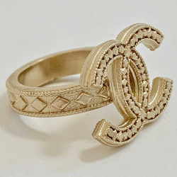 Bague CHANEL CC occasion dorée T50