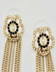 Chanel chain earring studs