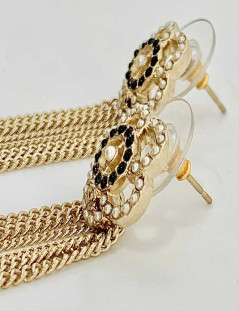 Chanel chain earring studs