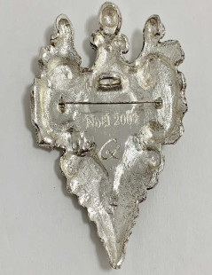 Broche LACROIX argenté et miroir