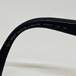 Lunettes CHANEL chaine et cuir noir et or