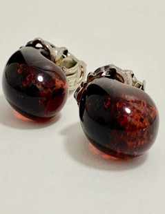 Boucles d'oreilles Isabel Canovas ambre