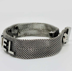 Bracelet CHANEL "C H A N E L" ruthénium