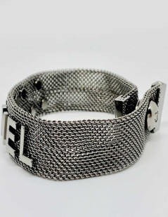 Bracelet CHANEL "C H A N E L" ruthénium