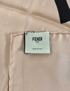 FENDI pink extra-large silk square scarf