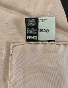 FENDI pink extra-large silk square scarf