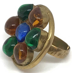 Bague MARGUERITE DE VALOIS pâte de verre