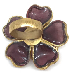 Bague Camelia MARGUERITE DE VALOIS pâte de verre