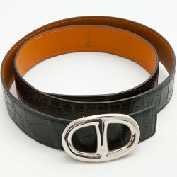 Ceinture HERMES Homme t 90 crocodle porosus