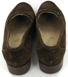 Mocassins CHANEL en nubuck marron T39.5