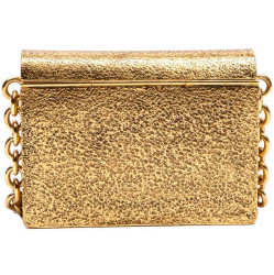 Minaudière SONIA RYKIEL en métal martelé doré Collector