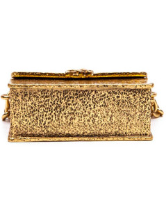 Minaudière SONIA RYKIEL en métal martelé doré Collector