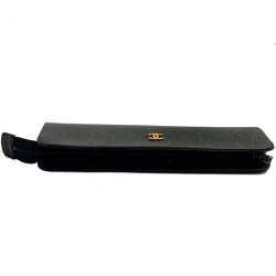 Trousse CHANEL cuir caviar noir