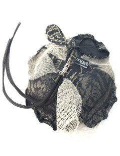 Broche DOLCE & GABBANA tulle et noir et or