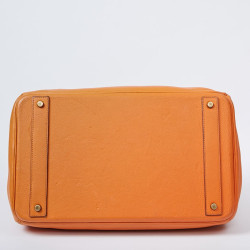 HERMES Haut à courroies bag orange Togo leather 