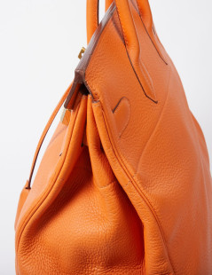 HERMES Haut à courroies bag orange Togo leather 