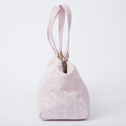 Sac Chanel en toile monogram rose