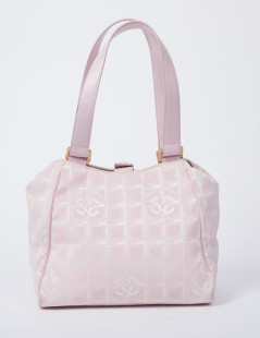 Sac Chanel en toile monogramme rose