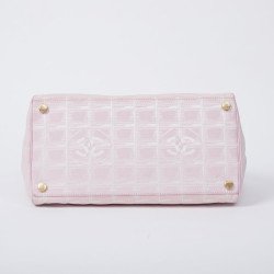 Sac Chanel en toile monogramme rose