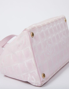 Sac Chanel en toile monogramme rose