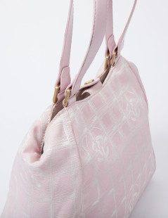 Sac Chanel en toile monogram rose