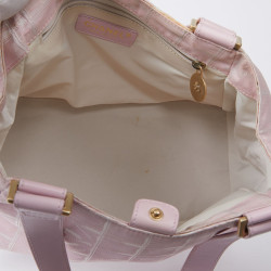 Sac Chanel en toile monogramme rose