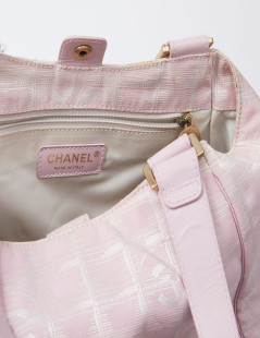 Sac Chanel en toile monogram rose