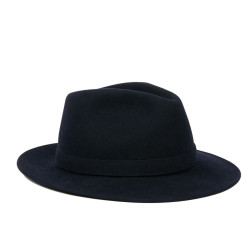 Chapeau T 60 HERMES feutrine bleu 