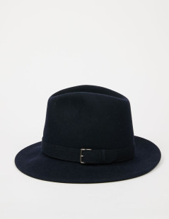 Chapeau T 60 HERMES feutrine bleu 