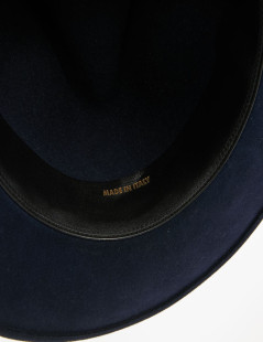 Chapeau T 60 HERMES feutrine bleu 