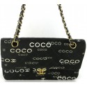 CHANEL timeless acronym COCO brown cloth bag